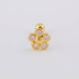 Flower Piercing 0.35 g / 1/2 in 18K Yellow Gold