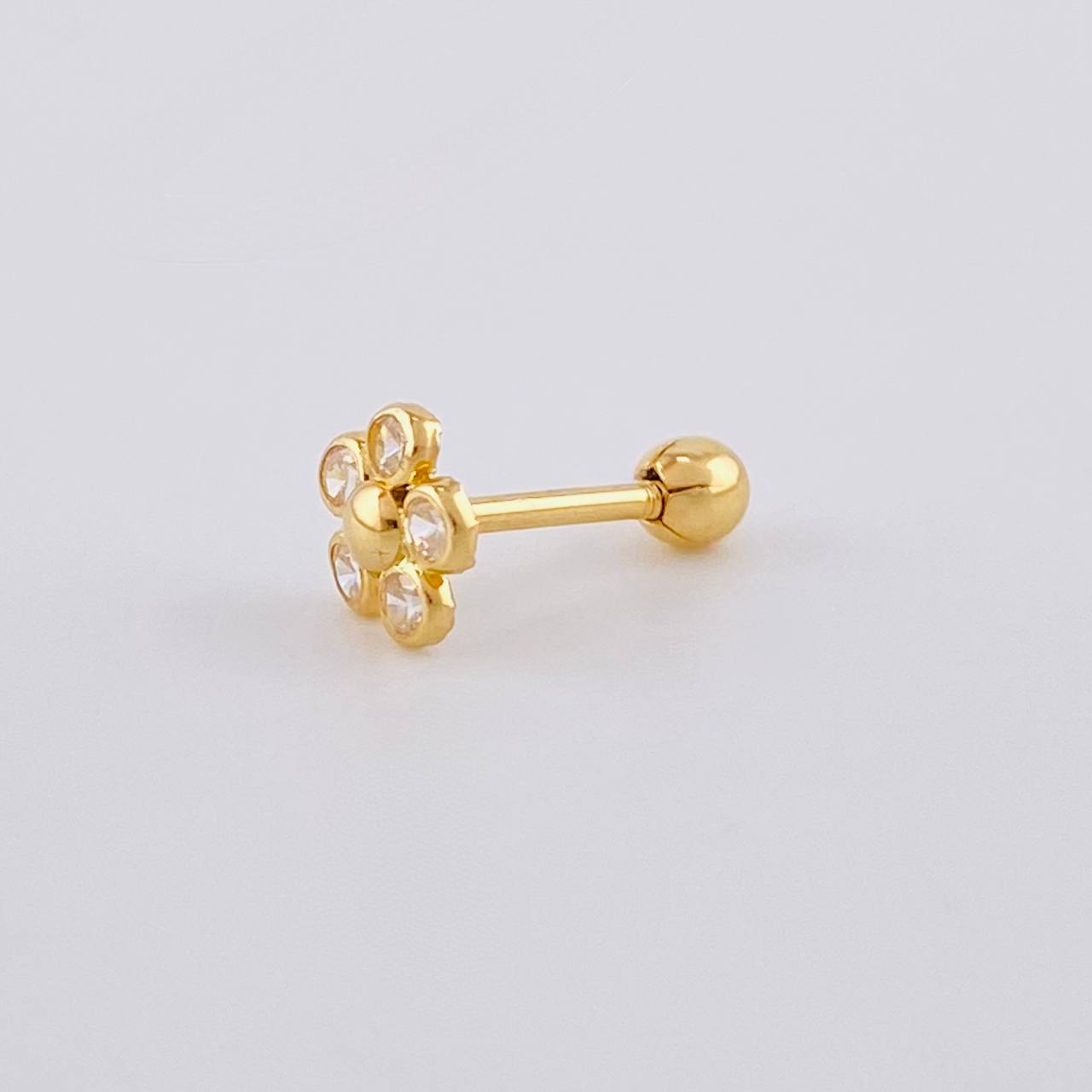 Flower Piercing 0.35 g / 1/2 in 18K Yellow Gold