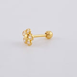 Flower Piercing 0.35 g / 1/2 in 18K Yellow Gold