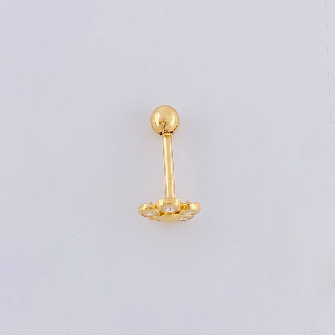 Flower Piercing 0.35 g / 1/2 in 18K Yellow Gold