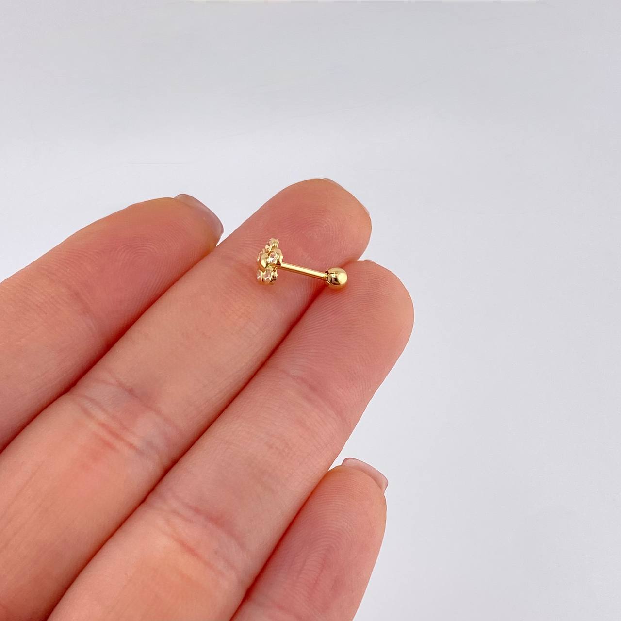 Flower Piercing 0.35 g / 1/2 in 18K Yellow Gold