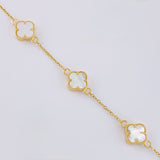 Pulso Modulable Aro Seguido Trebol 4.75 g / 6 3/4 in - 6 1/4 in / 1.3 mm Oro Amarillo 18K