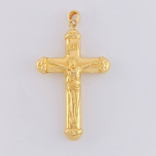 Dije Cruz Cristo 3.1 g / 2 1/4 in Oro Amarillo 18K