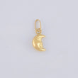 Pendant Half Moon 0.2 g / 1/2 in Yellow Gold 18K