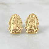 Virgin Guadalupe Stud Earrings 1.4gr / 1.6cm (0.6in) / 18K Gold *