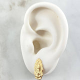 Virgin Guadalupe Stud Earrings 1.4gr / 1.6cm (0.6in) / 18K Gold *