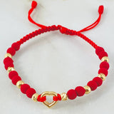 Pulsera Roja Corazon 1.1gr / Oro 18K ©