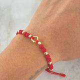Pulsera Roja Corazon 1.1gr / Oro 18K ©