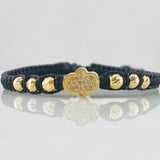 Black Hamsa Hand Bracelet 1.65gr / 18K Gold ©