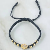 Black Hamsa Hand Bracelet 1.65gr / 18K Gold ©