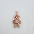 Dije Oso Articulado 3.15gr / 2.6cm / Circones Blancos Negros Oro Rosa 18K $