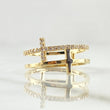 Double Cross Ring 2.65gr / Size 6 1/4 / 18K Gold ©