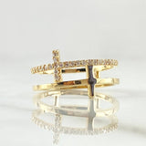 Double Cross Ring 2.65gr / Size 6 1/4 / 18K Gold ©
