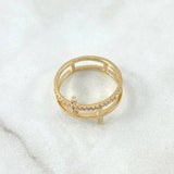 Double Cross Ring 2.65gr / Size 6 1/4 / 18K Gold ©