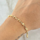 Pulso Rustico 4.1gr / 21cm / Oro 18K