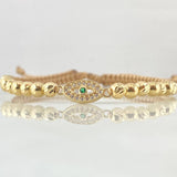 Brown Turkish Eye Bracelet 2.2gr / 18K Gold