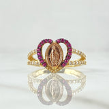 Virgin Miraculous Heart Ring 3.25gr / Size 7 1/4 / 18K Gold ©