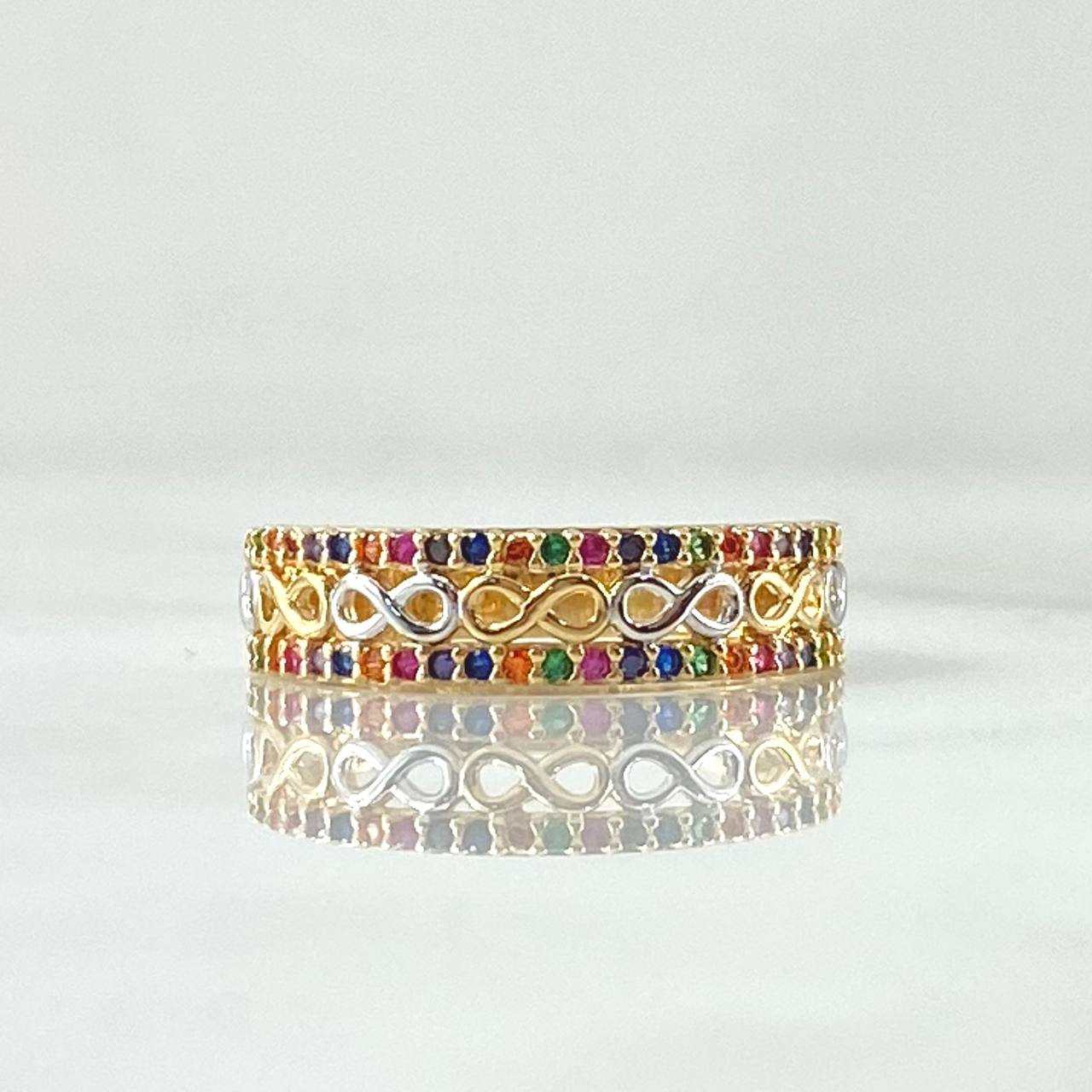 Double Rail Infinity Ring 2.9gr / Size 6 1/4 / 18K Gold ©