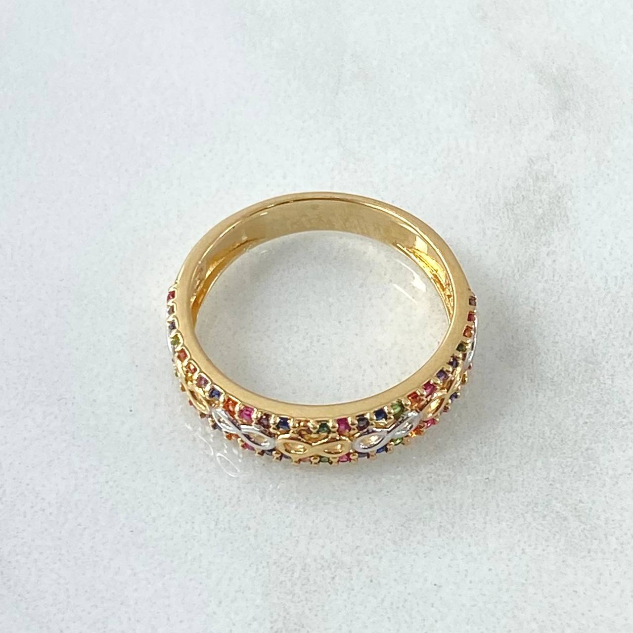 Double Rail Infinity Ring 2.9gr / Size 6 1/4 / 18K Gold ©