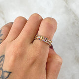Double Rail Infinity Ring 2.9gr / Size 6 1/4 / 18K Gold ©