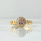 Anillo Corona Cubano 4.1gr / T7 1/2 / Oro 18K ©