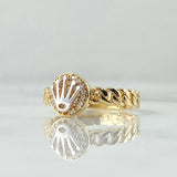 Anillo Corona Cubano 4.1gr / T7 1/4 / Oro 18K ©