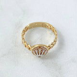 Anillo Corona Cubano 4.1gr / T7 1/2 / Oro 18K ©
