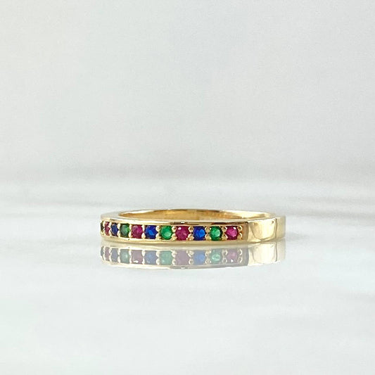 Anillo Medio Carril Grueso 2.5gr / T6 / Oro 18K *