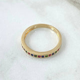 Anillo Medio Carril Grueso 2.5gr / T6 / Oro 18K *