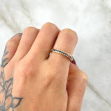 Anillo Medio Carril Grueso 2.5gr / T6 / Oro 18K *