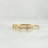 Anillo Carril De Flores 1.4gr / T7 3/4 / Oro 18K ©