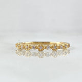 Anillo Carril De Flores 1.4gr / T7 3/4 / Oro 18K ©