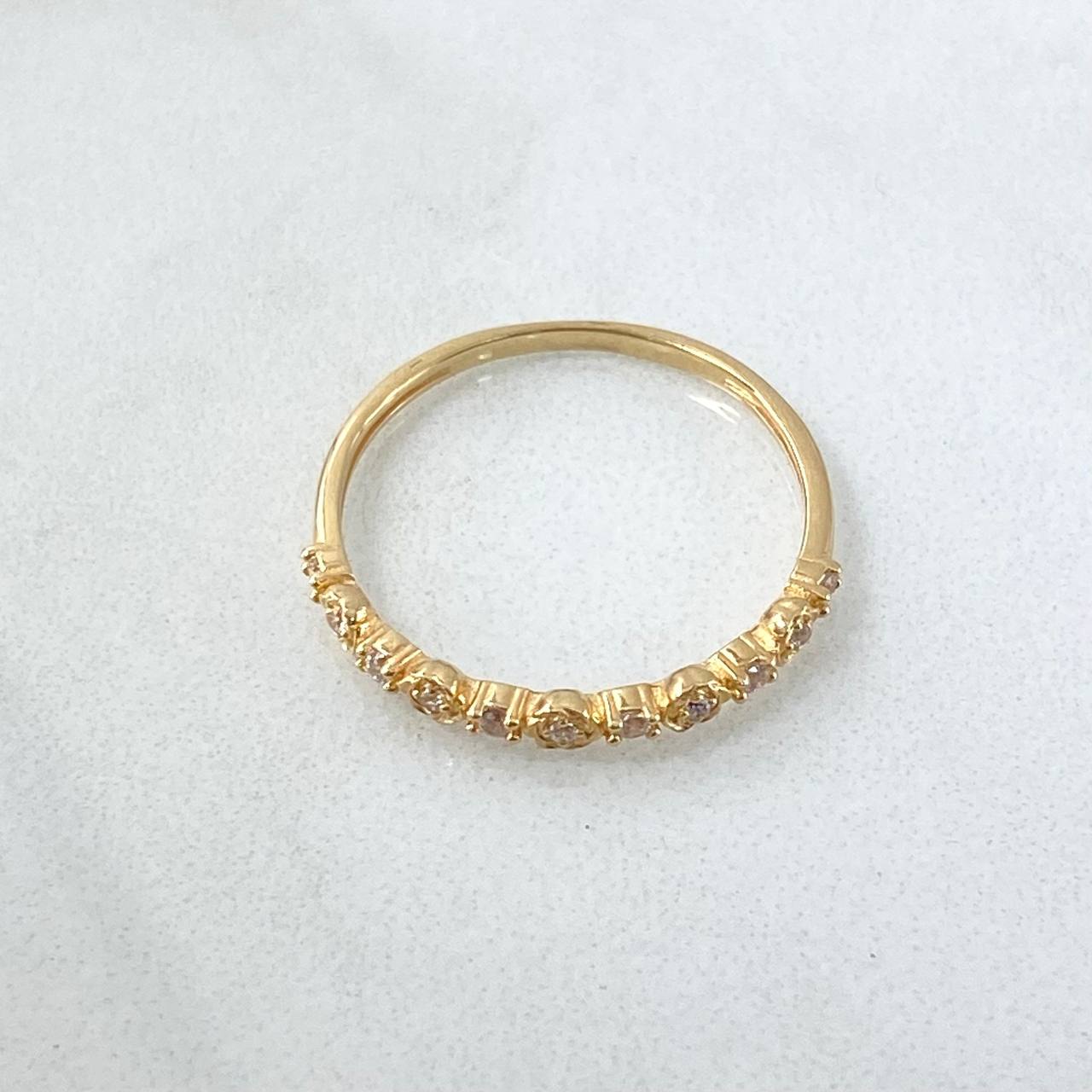 Anillo Carril De Flores 1.25gr / T6 3/4 / Oro 18K *