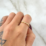 Anillo Carril De Flores 1.25gr / T6 3/4 / Oro 18K *