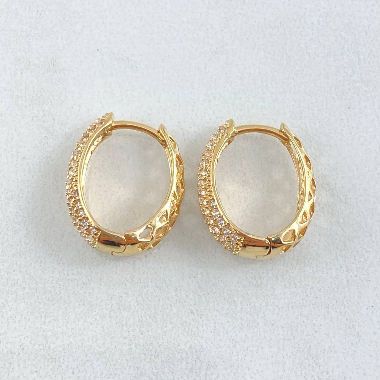 Candongas Dali Basteada 3.4gr / 1.7cm / Oro 18K ©