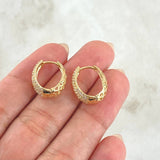 Candongas Dali Basteada 3.4gr / 1.7cm / Oro 18K ©