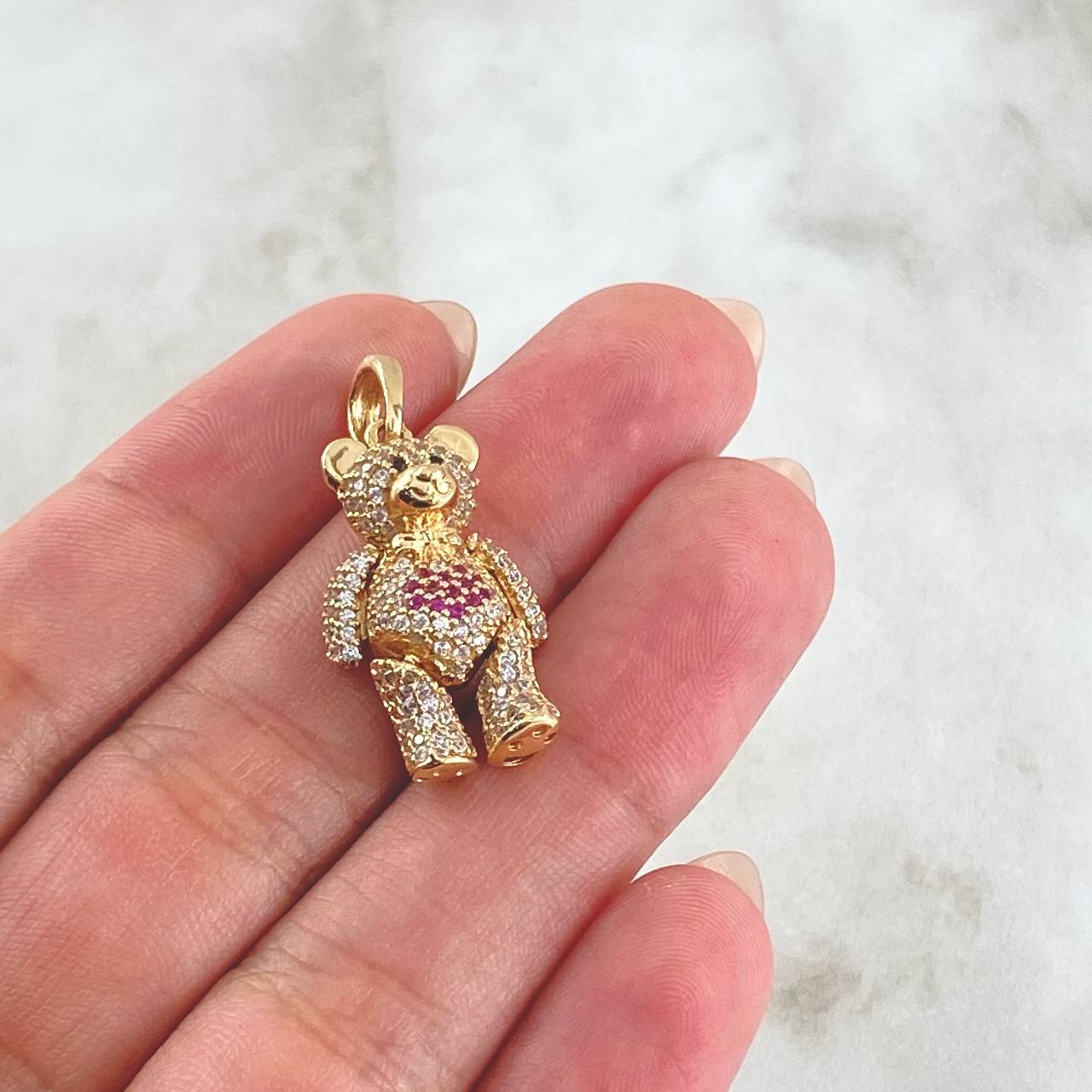 Oso Articulado 5.6gr / 2.8cm / Oro 18K *