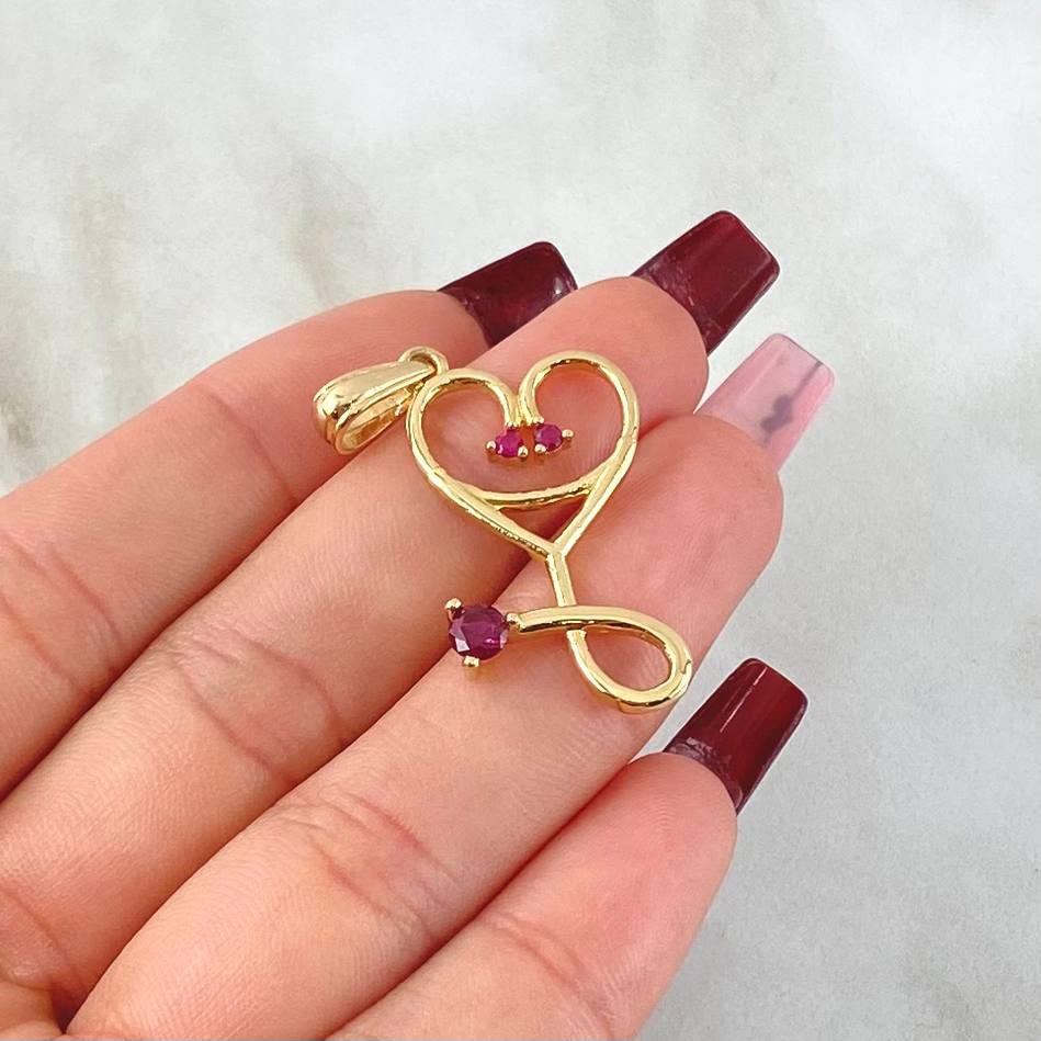Pendant Stethoscope 2.8gr / 4cm (1.6in) / 18K Gold ©