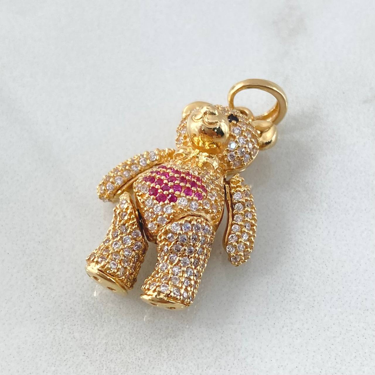 Pendant Articulated Bear Heart 8.4gr / 3cm / 18K Gold ©