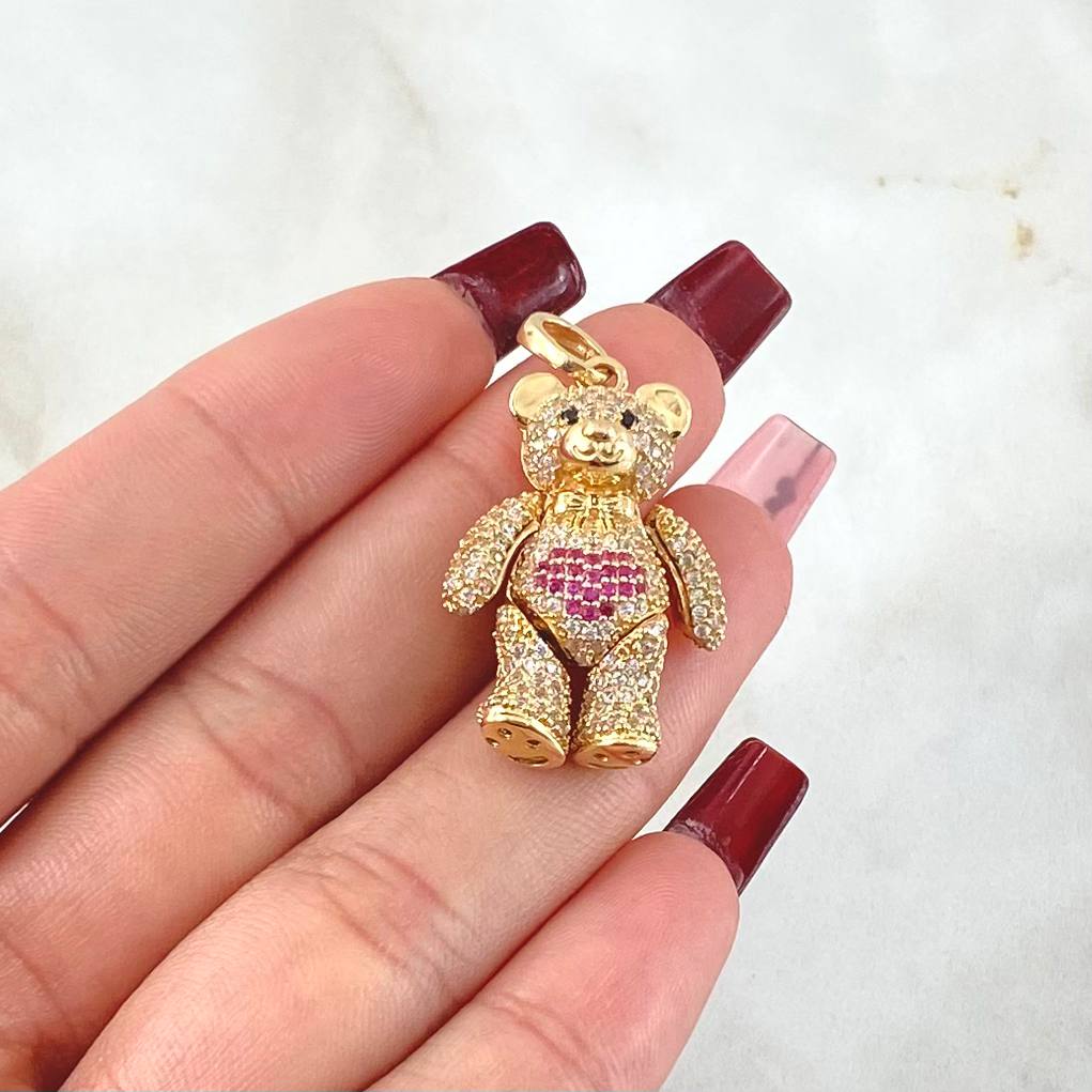 Pendant Articulated Bear Heart 8.4gr / 3cm / 18K Gold ©