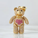 Dije Oso Articulado Corazón 8.1gr / 3.2cm / Oro 18K
