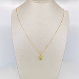 Set Cadena Veneciana + Dije Girasol Esmeralda 06Pts / 1.6 g / 19 3/4 in Oro Amarillo 18K