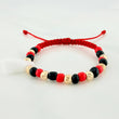 Red Woven Bracelet Hand Protection Yellow Gold 18K