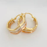 Candongas Aleja Zigzag 2.85 g / 1 1/2 in Tres Oros 18K