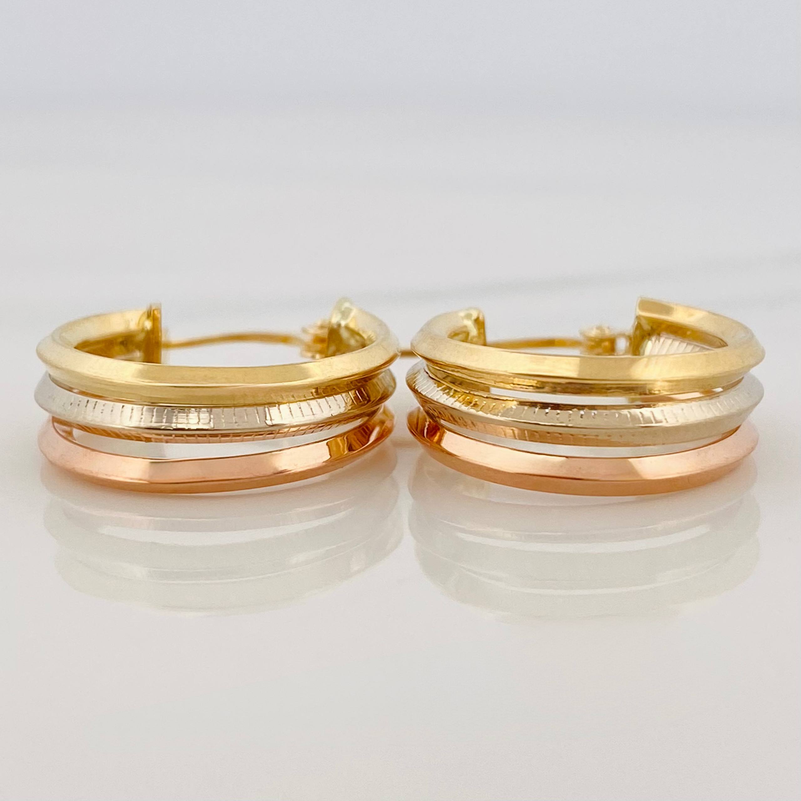 Candongas Aleja 2.85 g / 1 1/2 in Tres Oros 18K
