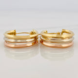 Candongas Aleja 2.85 g / 1 1/2 in Tres Oros 18K