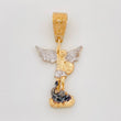 Pendant San Miguel 4.75 g / 1 1/2 in Three Golds Yellow White Black 18K