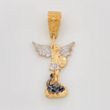 Pendant San Miguel 4.75 g / 1 1/2 in Three Golds Yellow White Black 18K