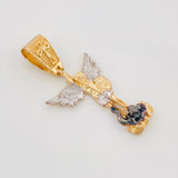 Pendant San Miguel 4.75 g / 1 1/2 in Three Golds Yellow White Black 18K
