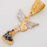 Pendant San Miguel 4.75 g / 1 1/2 in Three Golds Yellow White Black 18K
